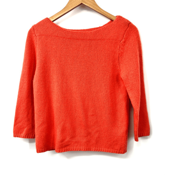 Calypso St. Barths Sweater  Knit Crewneck 100% Cashmere Pullover Coral Small - Picture 1 of 5